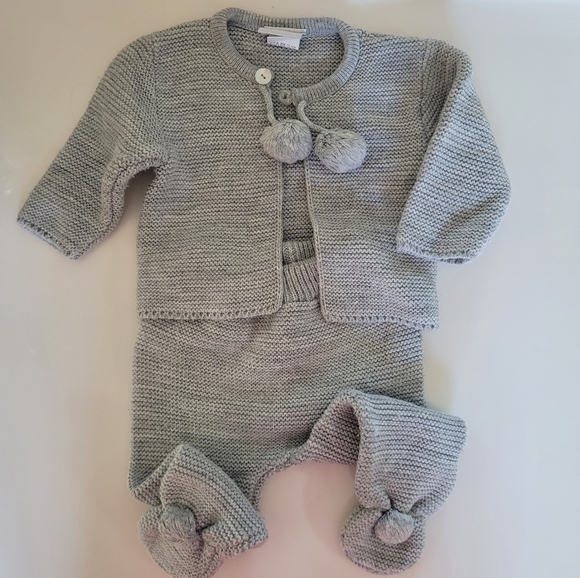 Dandelion Gray Knit Set 3 months - Picture 2 of 4